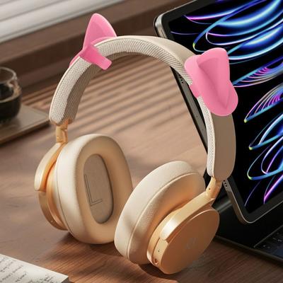 2 шт. Силиконовые кошачьи ушки для наушников 3D Съемное крепление для гарнитуры Подарок Легко установить Аксессуары для наушников Девочки