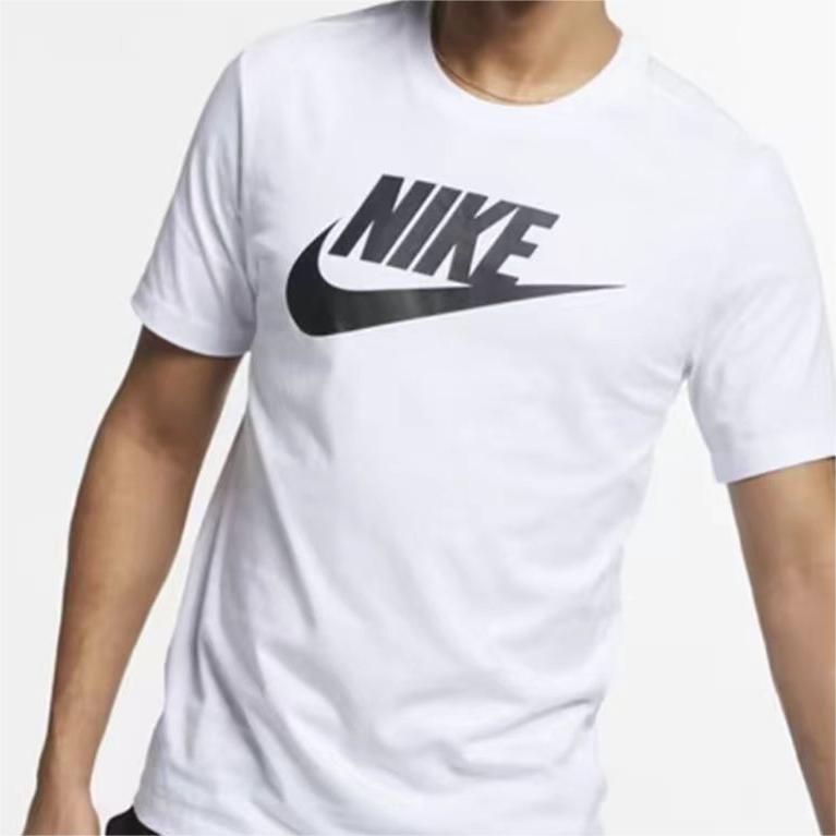 Nike Письменный логотип с круглым вырезом, короткий рукав, простые дышащие шорты со средней талией и завязками, повседневный спортивный костюм AR5050-101+DM4742-010