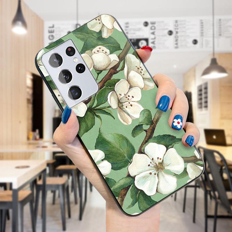 Shockproof Soft Case Cartoon Flowers Design Casing Girls Boys Lovely Soft TPU Silicone Phone Case Cover for Samsung