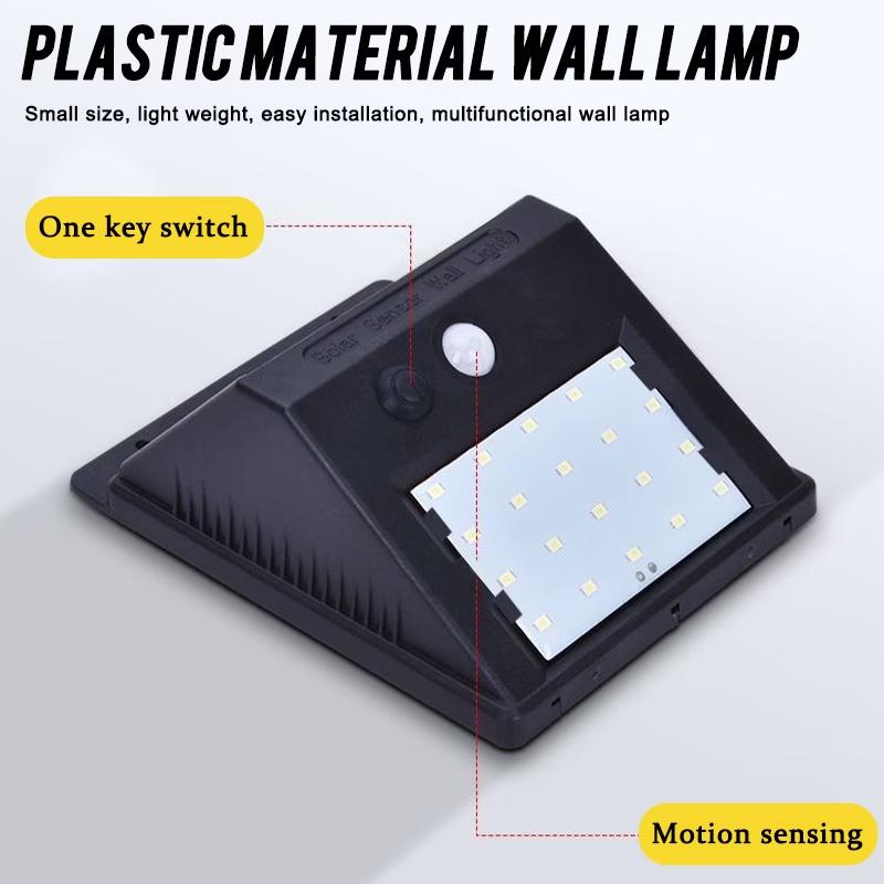 20LED Solar Lights Outdoor With 3 Mode Waterproof Motion Sensor Security Lighting LED Wall Street Lamp for Garden Porch Light