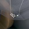 Inlaid Zircon Clavicle Chain Pentagram Shape Choker Necklaces Temperament Clavicle Necklace  Gifts