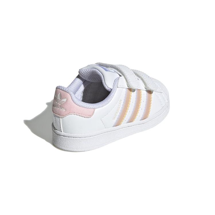 adidas Оригинальные Superstar Cf Повседневные Легкие Прочные Низкие Кеды для Скейтбординга Детские Кроссовки Белые Желтые Розовые GY3364