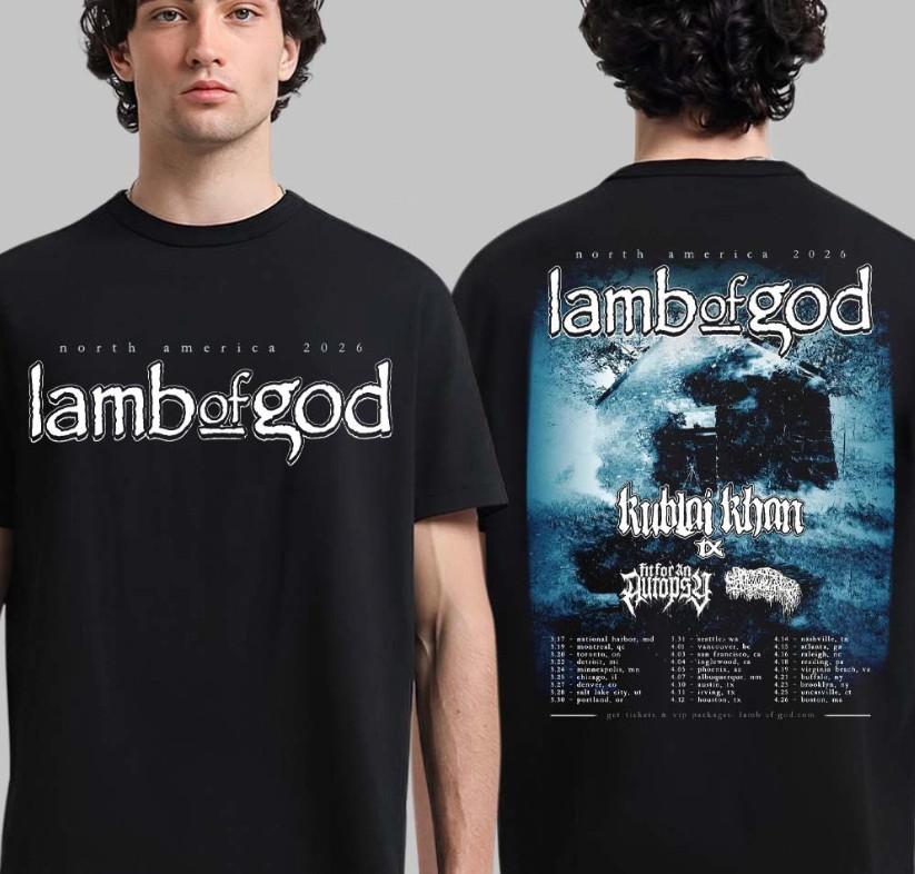 Lamb Of God Самый Тяжелый Тур 2026 Расписание Дат Северная Америка Футболка Унисекс Футболка