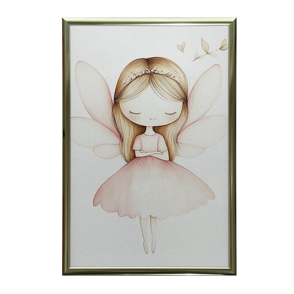Poster Little Princess With Wings Poster Little Princess With Wings, 30X40 Cm, Unframed, Premium Canvas On Stretcher