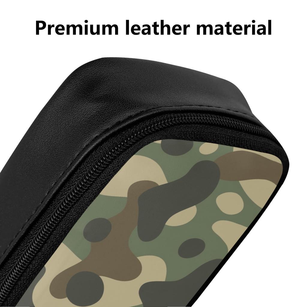 Portable PU Leather Stationery Case for School and Business Use with Internal Divider Pocket for School Classroom Office