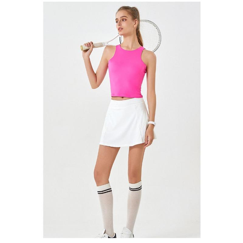 Женский спортивный жилет для йоги без рукавов с круглым вырезом