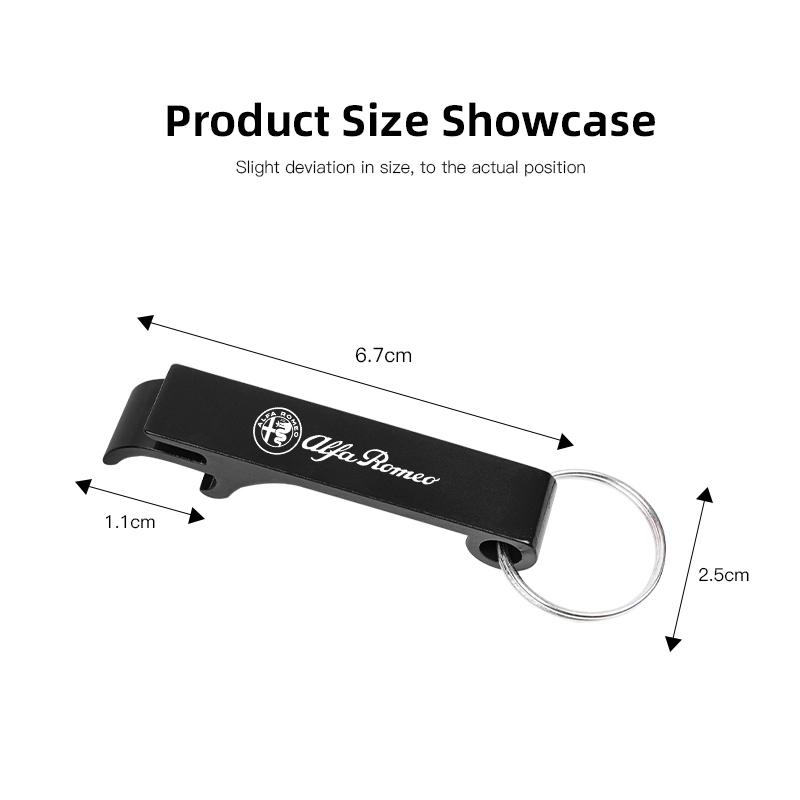 Car Logo Keyring Personalized Beer Bottle Opener Keychain Engraved Gift Keepsake Key Ring For Alfa Romeo 4C 159 166 156 147 GT