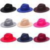 Fashion Vintage Stage Performance Dress Dance Party Woolen Cowboy Hat Panama Jazz Cap Fedora Hat
