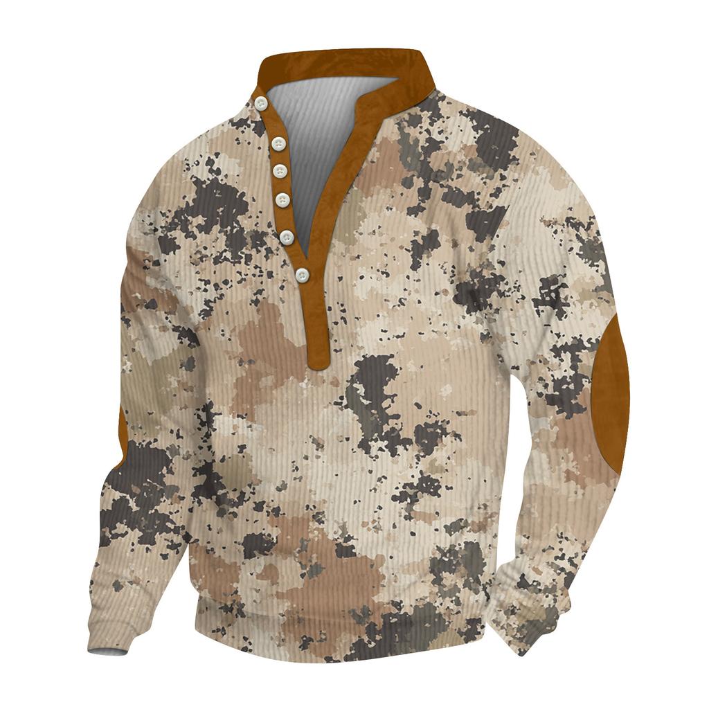 Мужское теплое плюшевое пальто с принтом, флисовый свитер, повседневное пальто, свитер с карманами, зимнее пальто