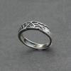 Vintage 925 Silver Ring For Men Jewelry Couple Temperament Cross Lines Stone Ring Male Finger Accessories Gift For Lover
