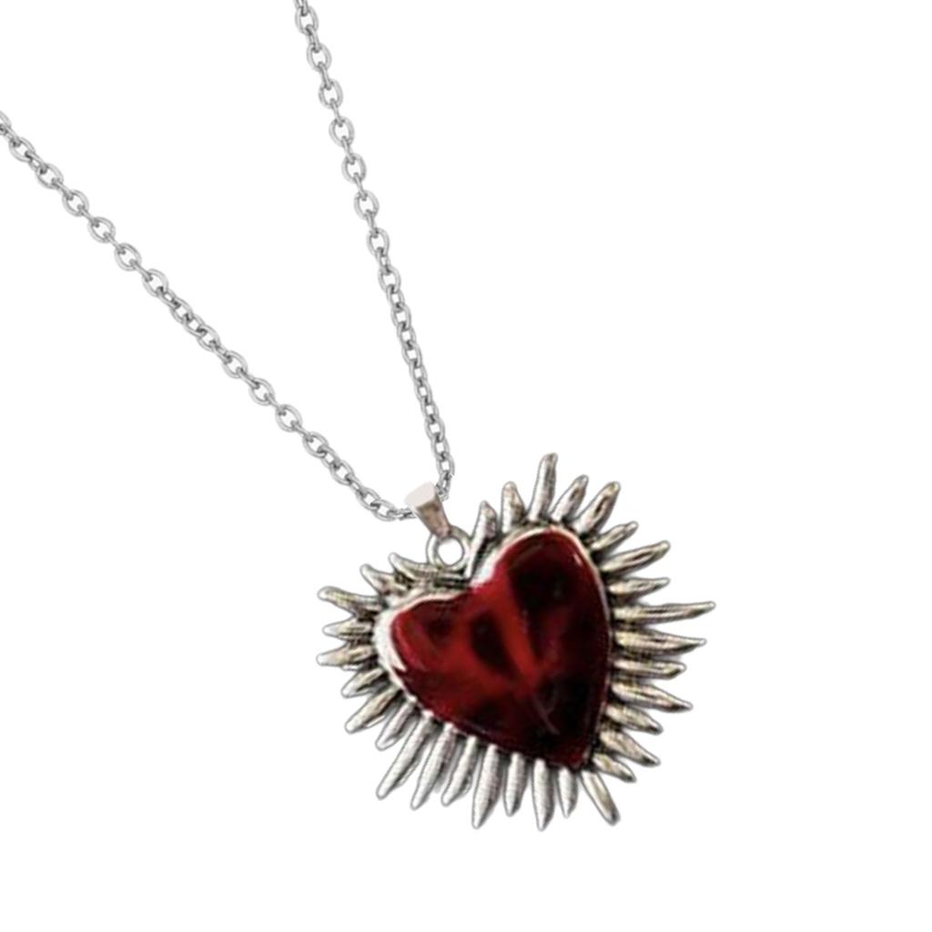 Stylish Heart Pendant Necklace for Women with Scented Oil Unique Aesthetic Choker Fashionable Heart Pendant Neckchain