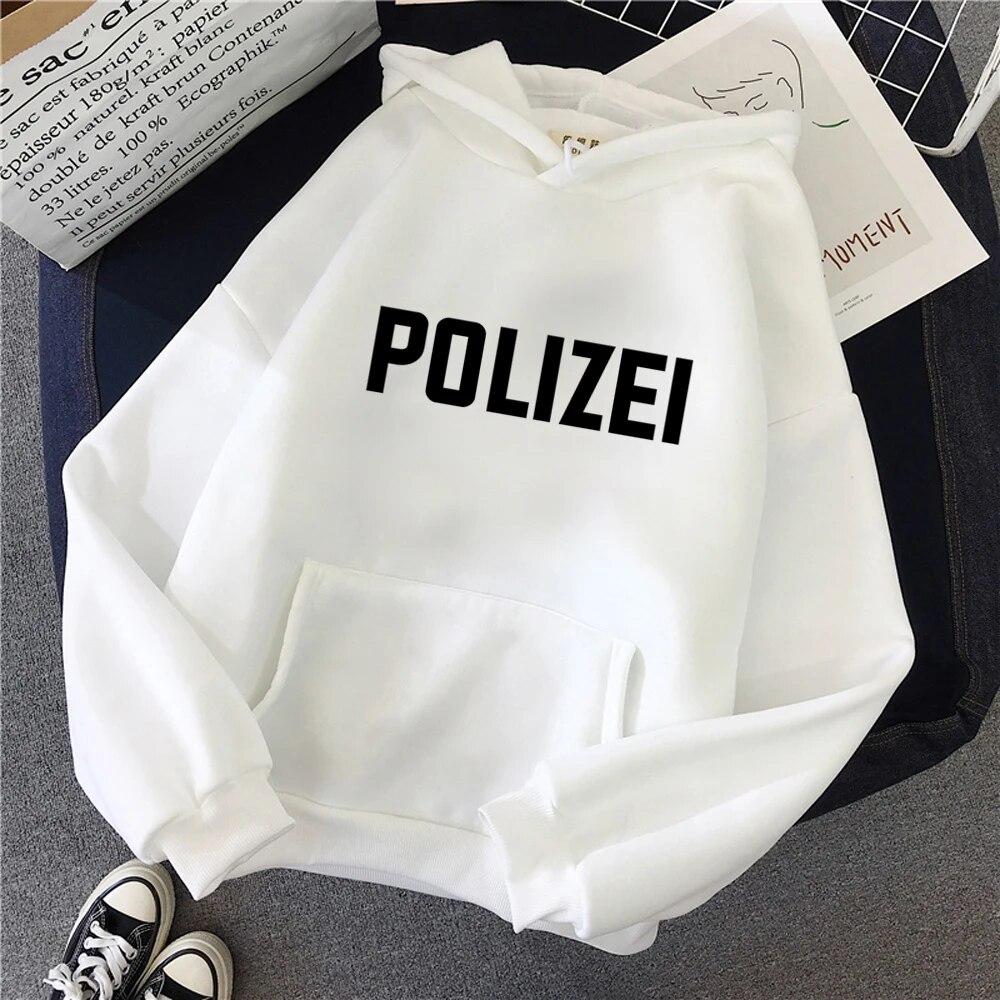 Polizei толстовки женские с длинным рукавом топ 90-х годов одежда капюшон женский спортивный костюм в корейском стиле унисекс