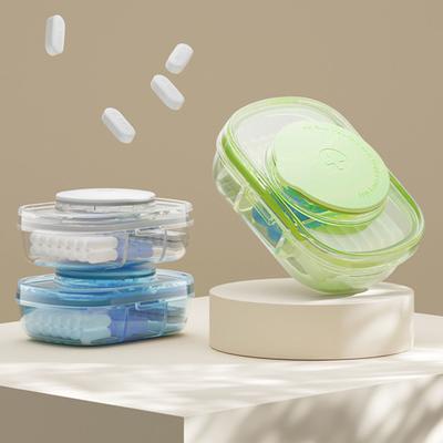 Портативная герметичная коробка для таблеток, влагостойкая мини-прозрачная и видимая коробка для таблеток на одну неделю, дозатор для наружного применения