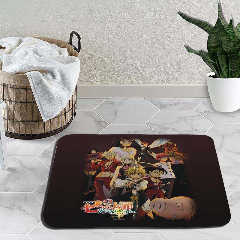 The Seven Deadly Sins Carpet Cartoon Living Room Bedroom Carpet Balcony Bathroom Non-slip Door Mat Outdoor Rug Birthday Gift