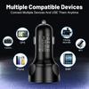 Usb автомобильное зарядное устройство для мобильного телефона, быстрая зарядка, 66 Вт, адаптер питания Super Qc3.0, 4 порта, автомобильное зарядное устройство для телефона Iphone, Xiaomi, Samsung