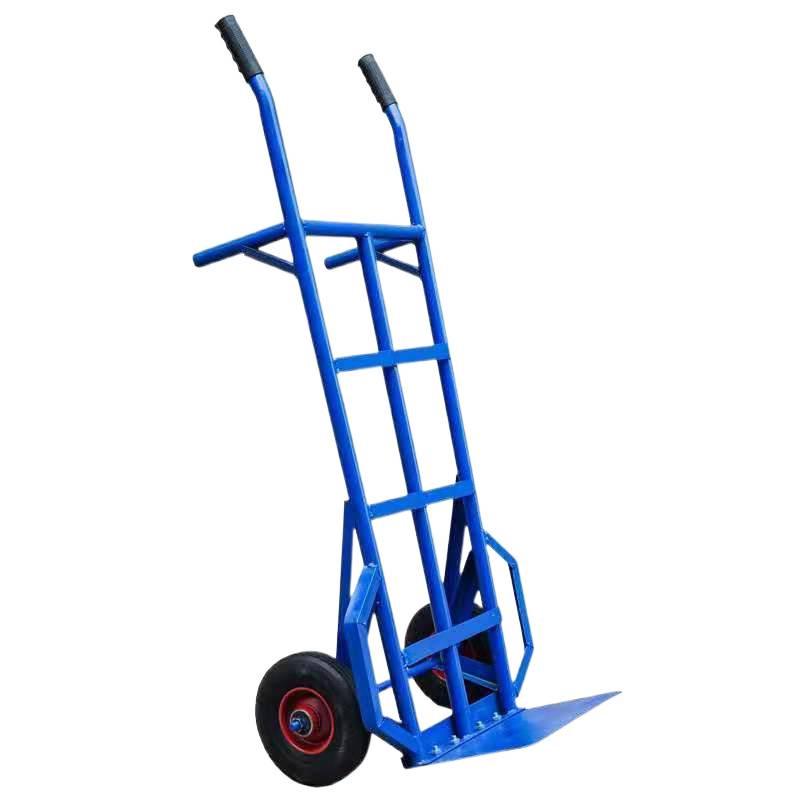 Heavy-Duty Two-Wheeled Handcart for Construction and Warehouse Use