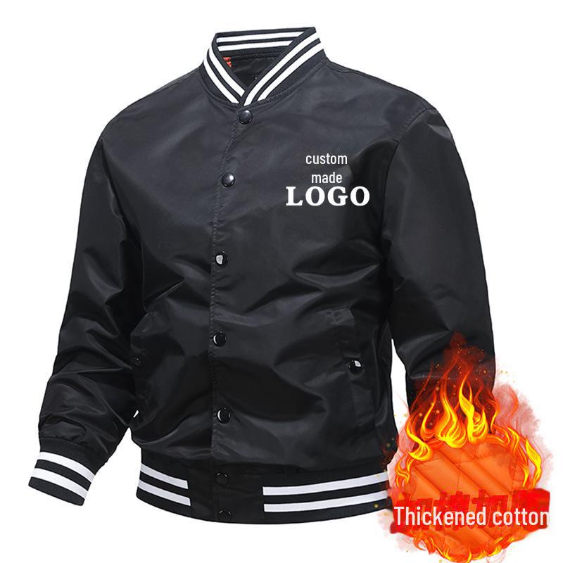Стеганая бейсбольная летная куртка унисекс для весны, осени и зимы с индивидуальным логотипом и дизайном рабочей одежды команды.