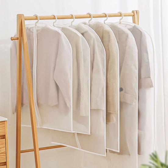 5 шт., пылезащитный чехол для одежды, прозрачный с подвесным крючком, застежка-молния, влагостойкий, пылезащитный, большая вместительная шапка, шарф, защитная сумка для пальто