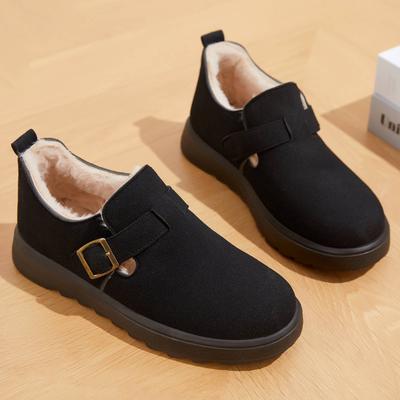 Женские зимние ботинки, новые хлопковые туфли, женские холодостойкие и теплые короткие ботинки, ботинки с напуском и утолщенной подошвой, модные универсальные хлопковые ботинки