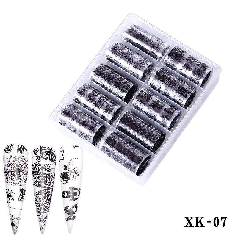 One Box Nail Art Supplies Переводная наклейка Звездное небо Бумага Тибетский цветной лазерный лазерный стикер для ногтей