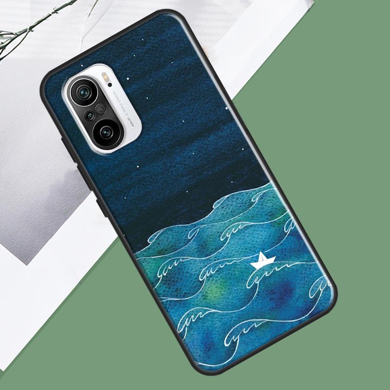 Морские волны парусник Чехол для Xiaomi 17 Pro Max 13 14 15 Ultra 13T 14T 15T Pro POCO F7 F5 F6 X5 X6 X7 Pro Обложка