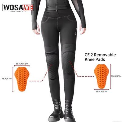Женские защитные штаны для езды на мотоцикле, облегающие защитные штаны для езды на мотоцикле, эластичные брюки для мотокросса с защитой от падения