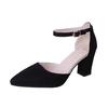 SummerSandalias Femeninas High Heels Flock Pointed Sandals Sexy Female Summer Shoes Mujer Zapatos Mujer Pumps Shoes for Wedding