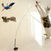 Funny Simulation Feather Bird Sucker Cat Stick Toy Playing Teaser Wand Replacement Head Interactive Cat Toy Cat Supplies