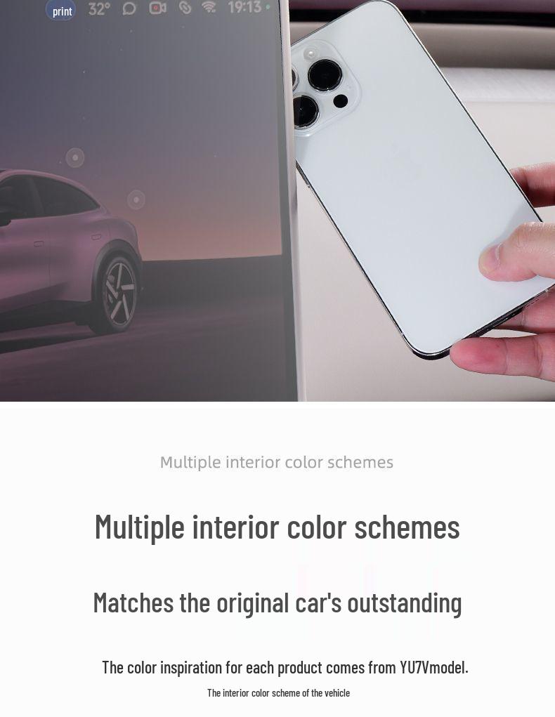 Силиконовый ободок для Xiaomi YU7, Защитная пленка для экрана и Аксессуары для интерьера автомобиля