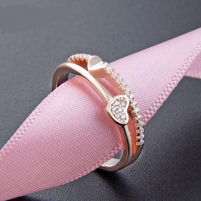 Wedding Sparkling Diamond Ring 925 Sterling Silver Engagement Rings For Women Fine Jewelry Adjustable Ring Gift Wholesale