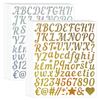 1 Inch Handwritten Letter Sticker Gold Sand Silver Sand Shiny Stout Waterproof Gift Greeting Card DIY Alphanumeric Sticker