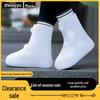 Children's and Men's Waterproof Non-slip Rain Boot Covers - Reusable, Wear-resistant Silicone for Cycling and Outdoor Use.