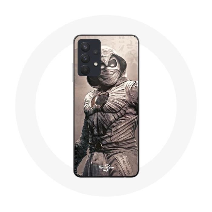 Coque - MANIACASE - Samsung Galaxy A32 5G - Souple - Blanc - Moon Knight