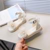 2024 Elegant Kids Sandals for Girls Summer Princess Pearl Sandals Fashion Open-toe Children's Causal Roman Sandals Soft Bottom
