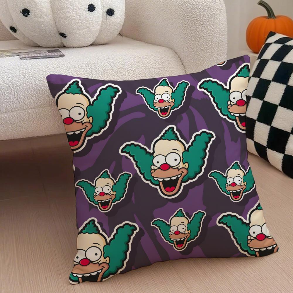 The Ssimpsons Cartoon Sofa Cushion Cover Throw Pillow Cover Hidden Button Durable Polyester Chair Cushion