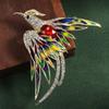 Multicolor Crystal Phoenix Brooch Pin For Women Men Enamel Flying Beauty Bird Party Office Accessories Gifts