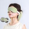 Travel Neck Pillow with Eye Mask 2-in-1 Portable Neck Support Pillow Zippered Foldable Pillow