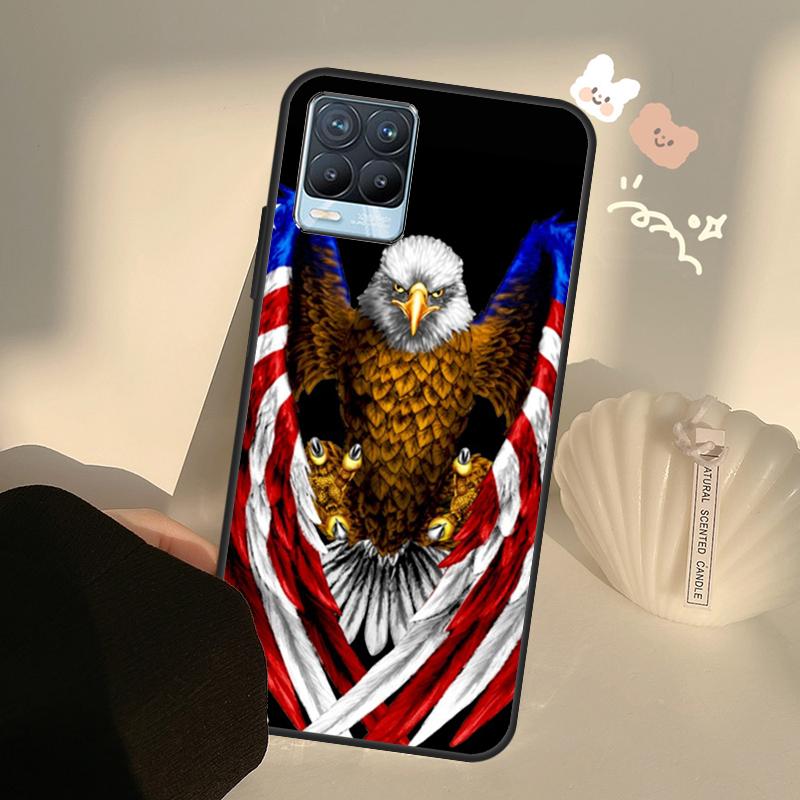 Американский флаг США Орел Чехол Для Realme C71 C63 C61 C55 C51 C53 C25 C65 C67 C75 11 12 13 14 15 Pro Plus GT6 GT7 Pro