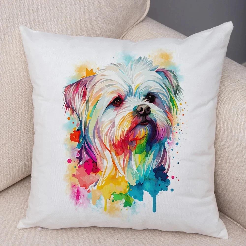 Cartoon Cat Dog Lion Panda Bird Cushion Cover Decor Cute Animal Pillow Case Peach Skin Soft Pillowcase For Children Room Home