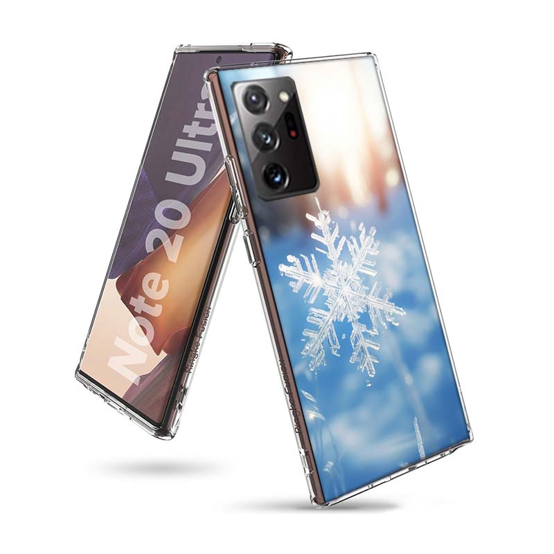 Snowflake Winter White Snow Christmas Phone Case for Samsung A55 A35 A25 A15 A07 A05S A16 A17 A26 A36 A37 A56 A57 Galaxy Note 20