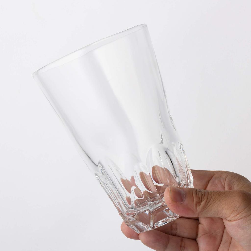 Toyo Sasaki Glass Tumbler Authentic Shochu Long Made In Dishwasher Shatter Shochu Sour Glass Glass Glass, Doraku, Dimples, Tumbler, 490ml, Japan,