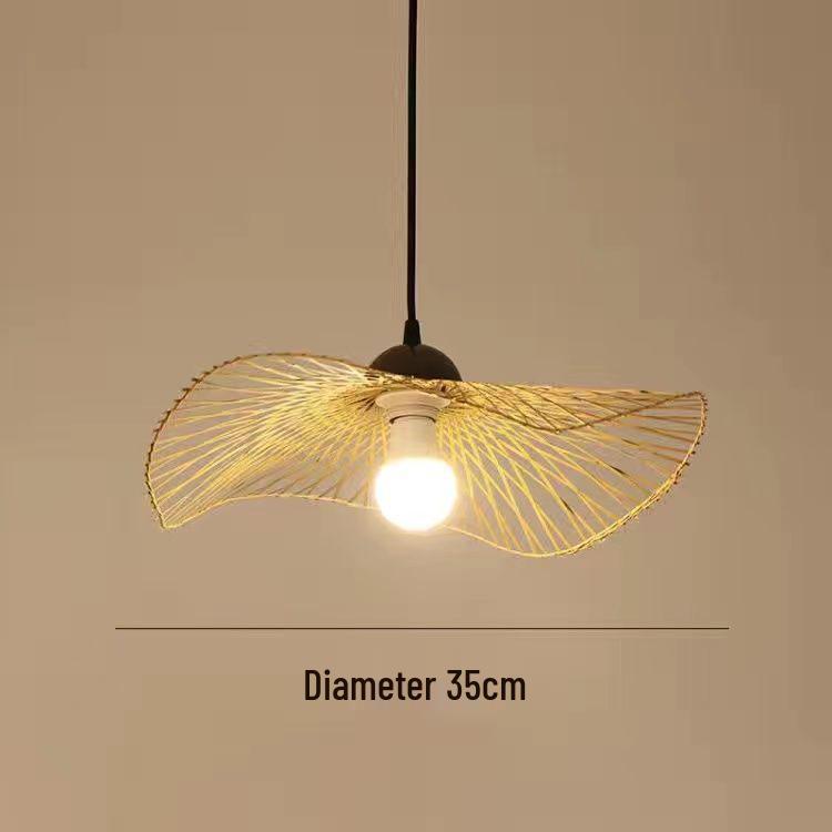 Retro Zen Bamboo Weaving Pendant Lamp for Restaurants & Teahouses