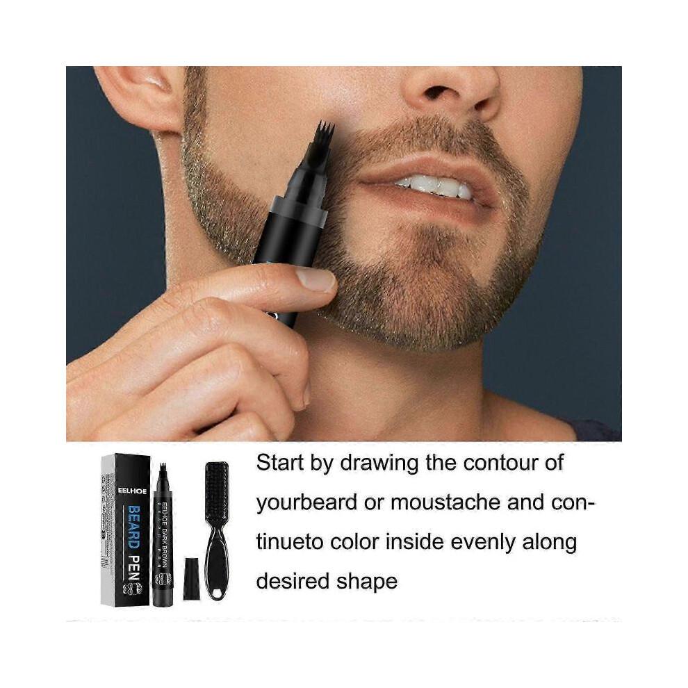 EELHOE Beard Filling Pen Kit Men's Beard Natural Waterproof Beard Pen Beard Stroke Pen