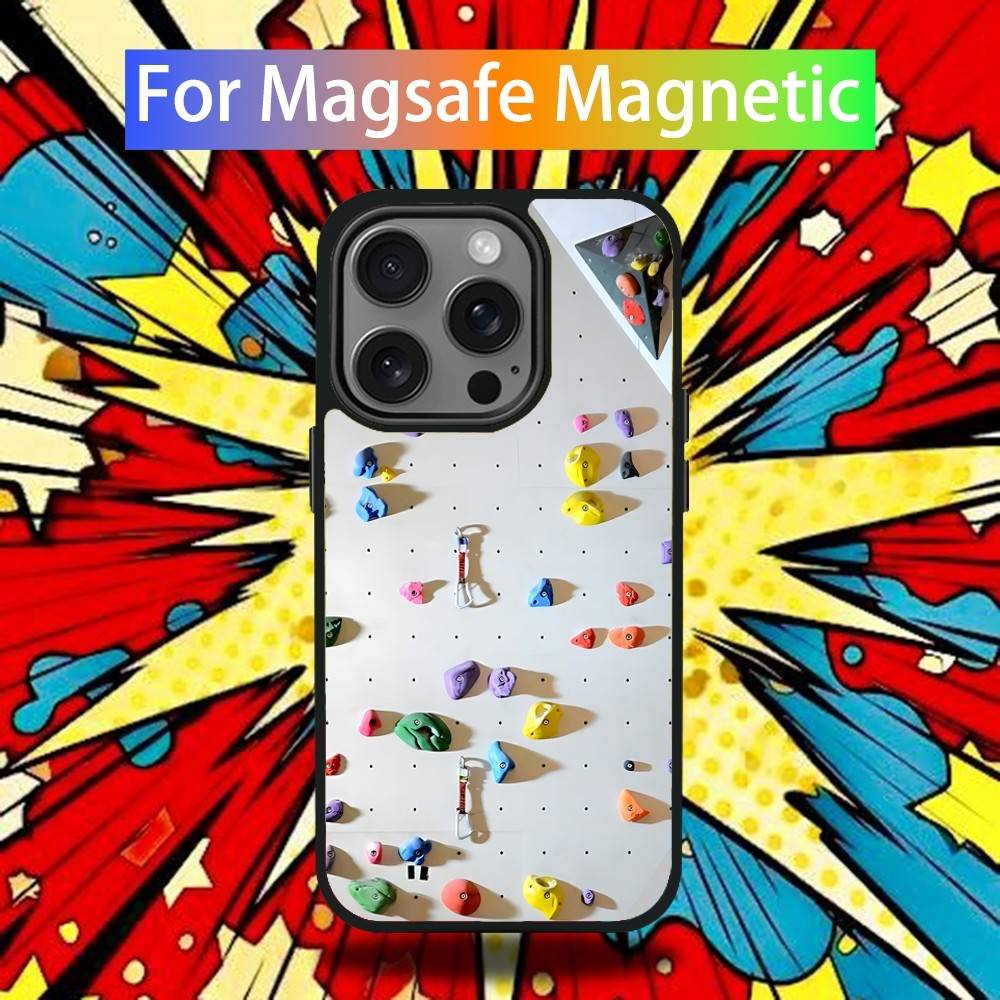 Rock Climbing Wall Phone Case For iPhone 17,16,15,14,13,12,11 Pro,Max,Plus,Mini,Air,E Magnetic Magsafe Cover