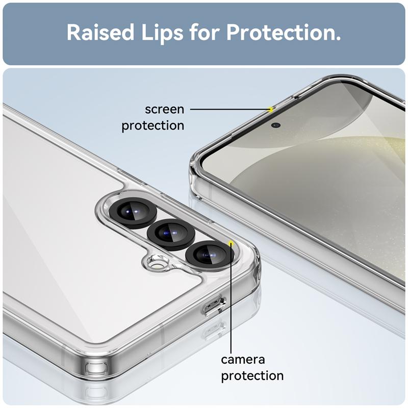 For Samsung Galaxy S25 Case Transparent Luxury Silicone Cover Samsung S25 Case TPU PC Protector Case Galaxy S25 Plus Ultra Cover