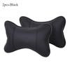 2Pcs Leather Knitted Car Pillows Headrest Neck Rest Seat Accessories Auto Safety Pillow Car Neck Pillow  Car Headrest