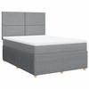 VidaXL Slatted Bed Base with Mattress Light Grey 140x190cm Fabric 3292044