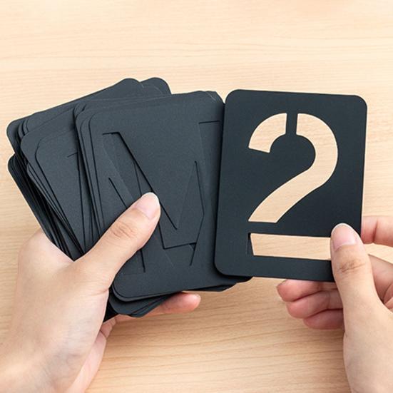 42 Pcs 3 Inches Letter Stencils Reusable Plastic Alphabet Symbol Number Templates Interlocking Craft Stencils Kit for Painting On