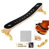 Classical Style Violin Shoulder Rest Wood Grain for 4/4 and 3/4 Violin with Thickened Memory Sponge, Height Adjustable Violin Parts