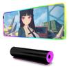 Miyabi Hoshimi Коврик для мыши RGB Игровой коврик для мыши Большой светодиодный коврик Настольный коврик для ПК Светящийся коврик для мыши Большие коврики для клавиатуры Настольный ковер С